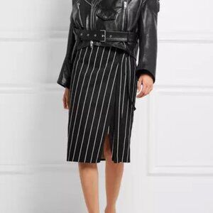 Balenciaga Resort Runway Striped Side Slit Wrap Skirt Size EU36